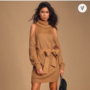 LuLus Sweet Demeanor Turtleneck Sweater Dress NWT